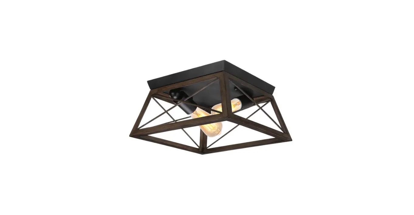 Maxax Mx21008-2wd Wood Black Metal Flush Mount Instruction Manual