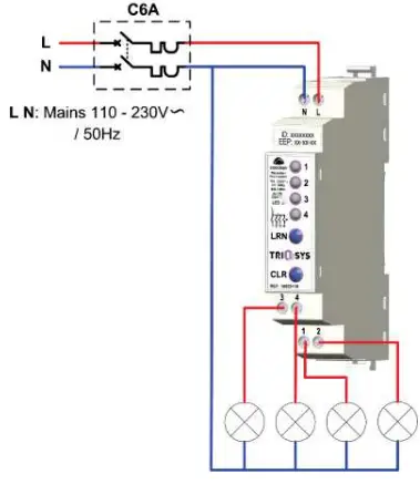 EnOcean 10020110 Modular 4 Channels Switch Receiver for LED Lighting 3