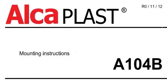 Alca PLAST A104B Batteries Mounting Frame Instructions