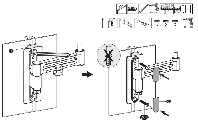 WALI 1343LKS Full-Motion TV Wall Mount-FIG4