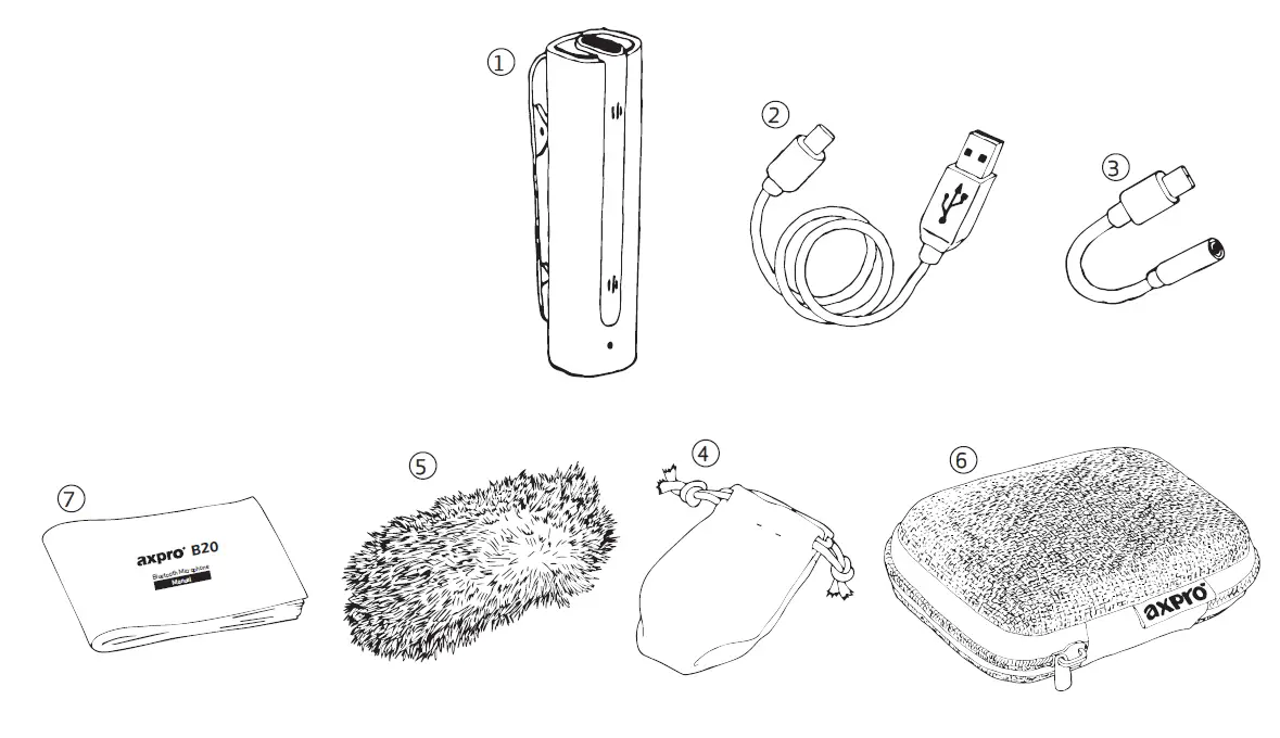 axpro-B20-Dual-Mic-Bluetooth-Microphone-FIG-2