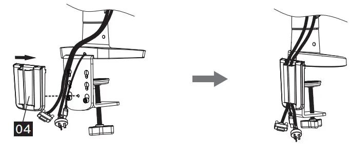 HUANUO HNSS12 Monitor Desk Mount - Cover to C-Clamp