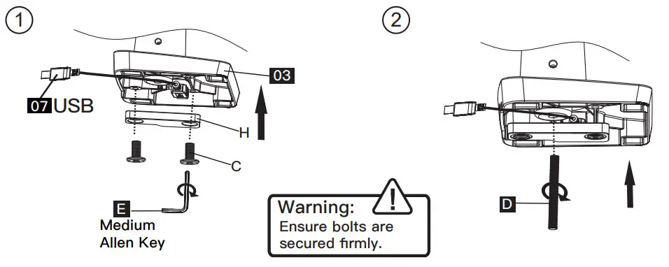 HUANUO HNSS12 Monitor Desk Mount - Mountin2g