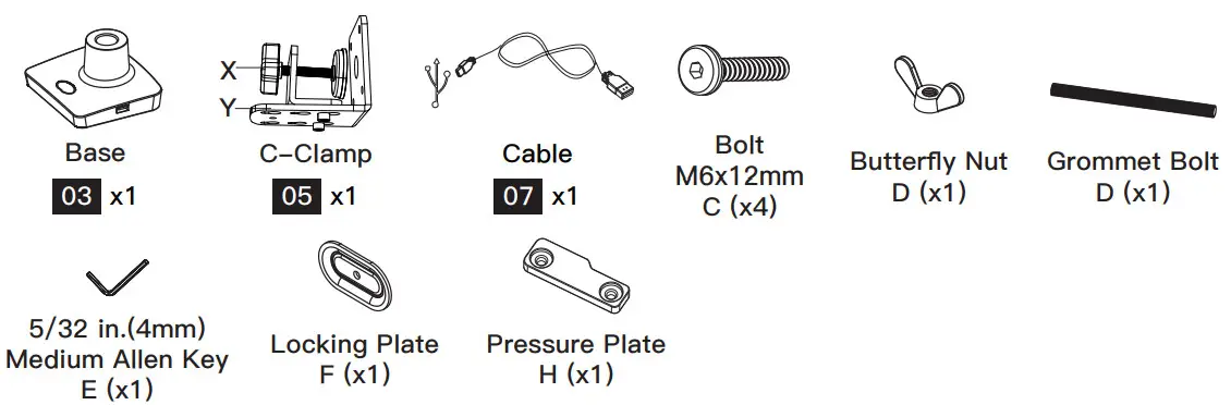 HUANUO HNSS12 Monitor Desk Mount - Supplied