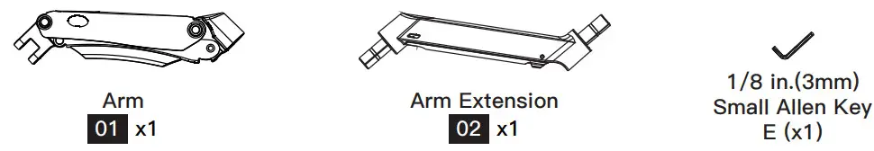 HUANUO HNSS12 Monitor Desk Mount - Supplied2