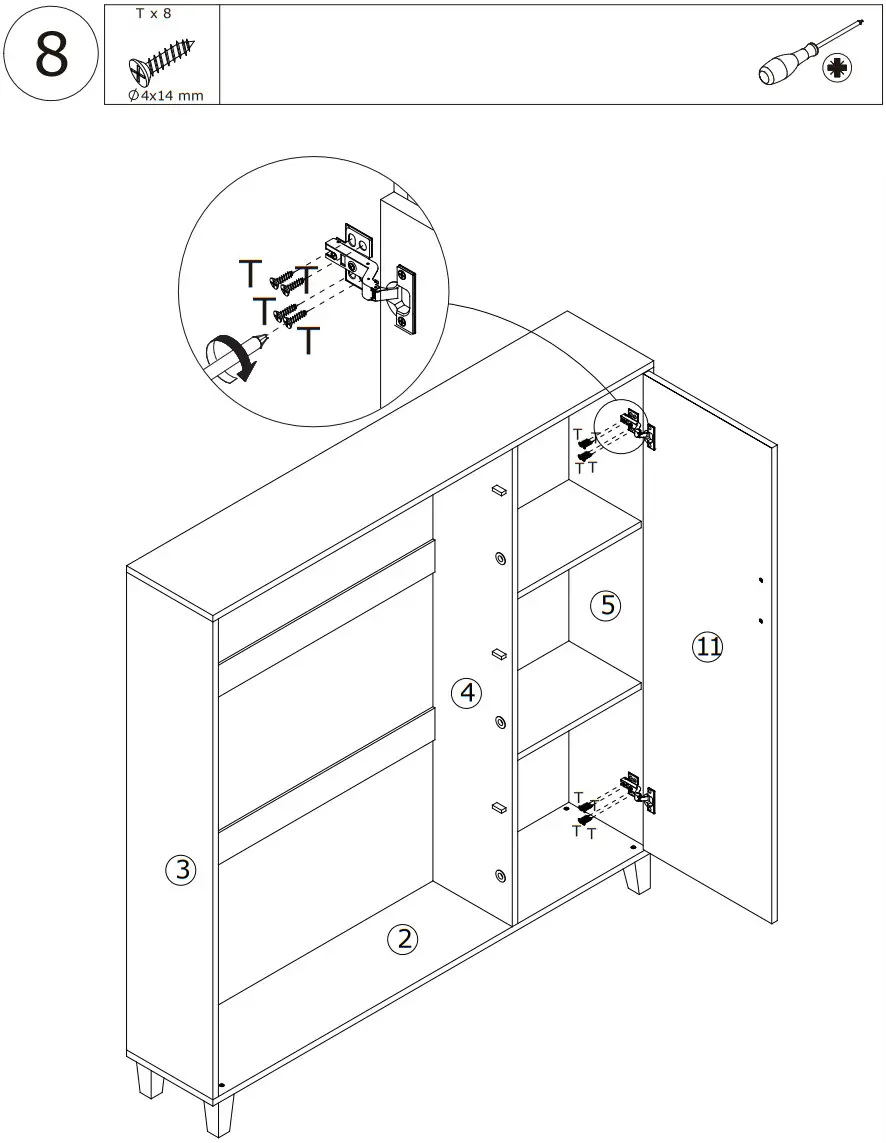 FUFU GAGA WFKF210049 20 Pair White Composite Shoe Cabinet - FIGURE 10