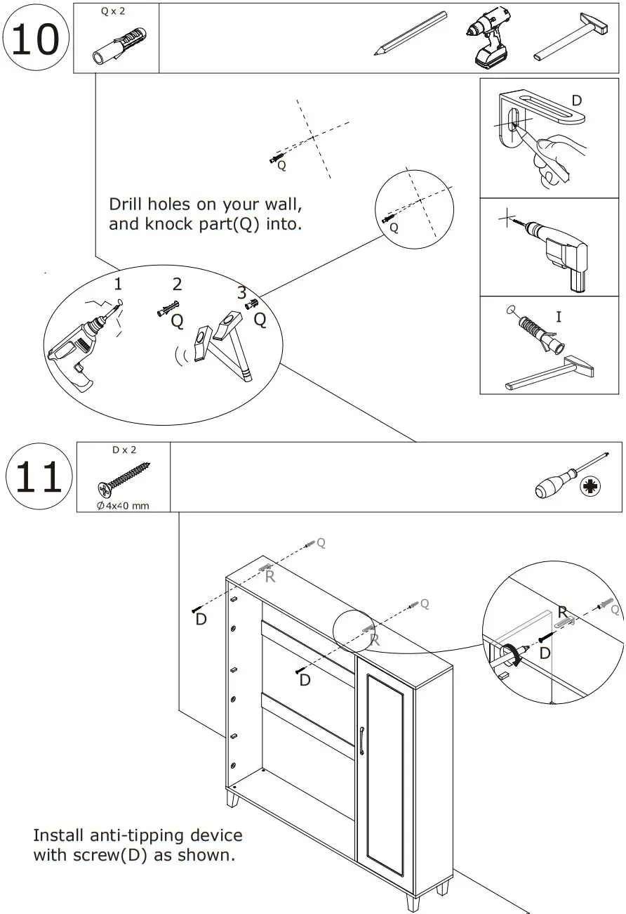 FUFU GAGA WFKF210049 20 Pair White Composite Shoe Cabinet - FIGURE 12