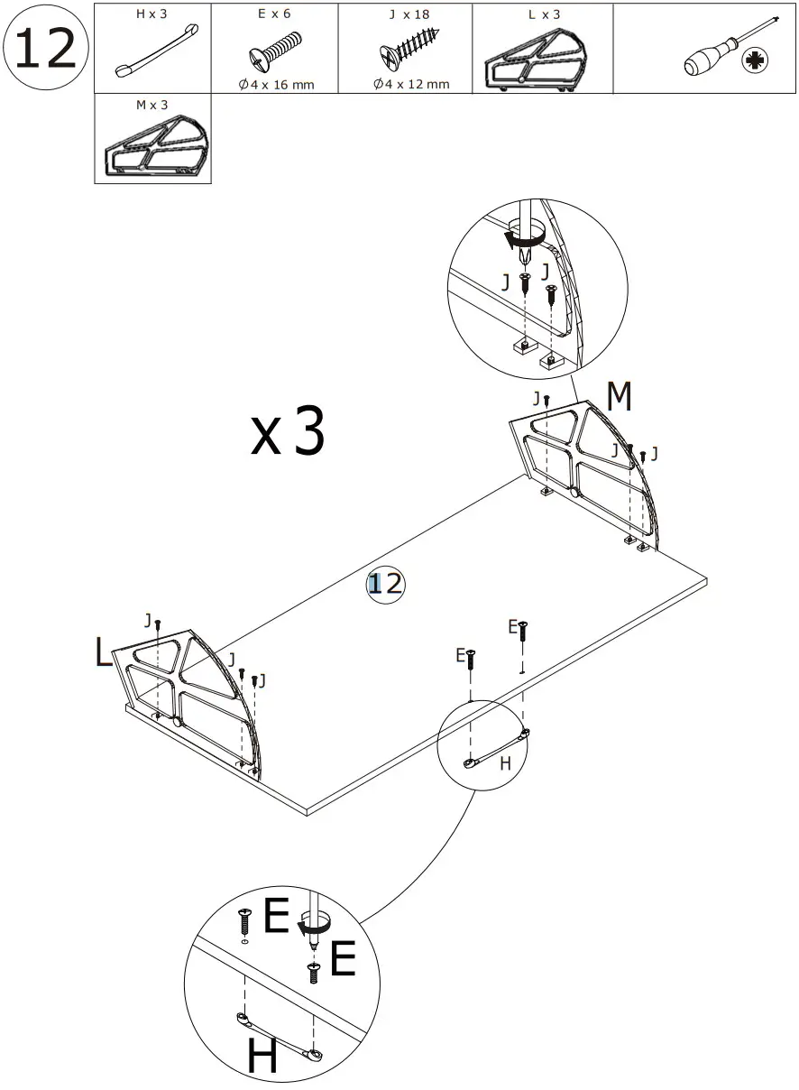 FUFU GAGA WFKF210049 20 Pair White Composite Shoe Cabinet - FIGURE 13