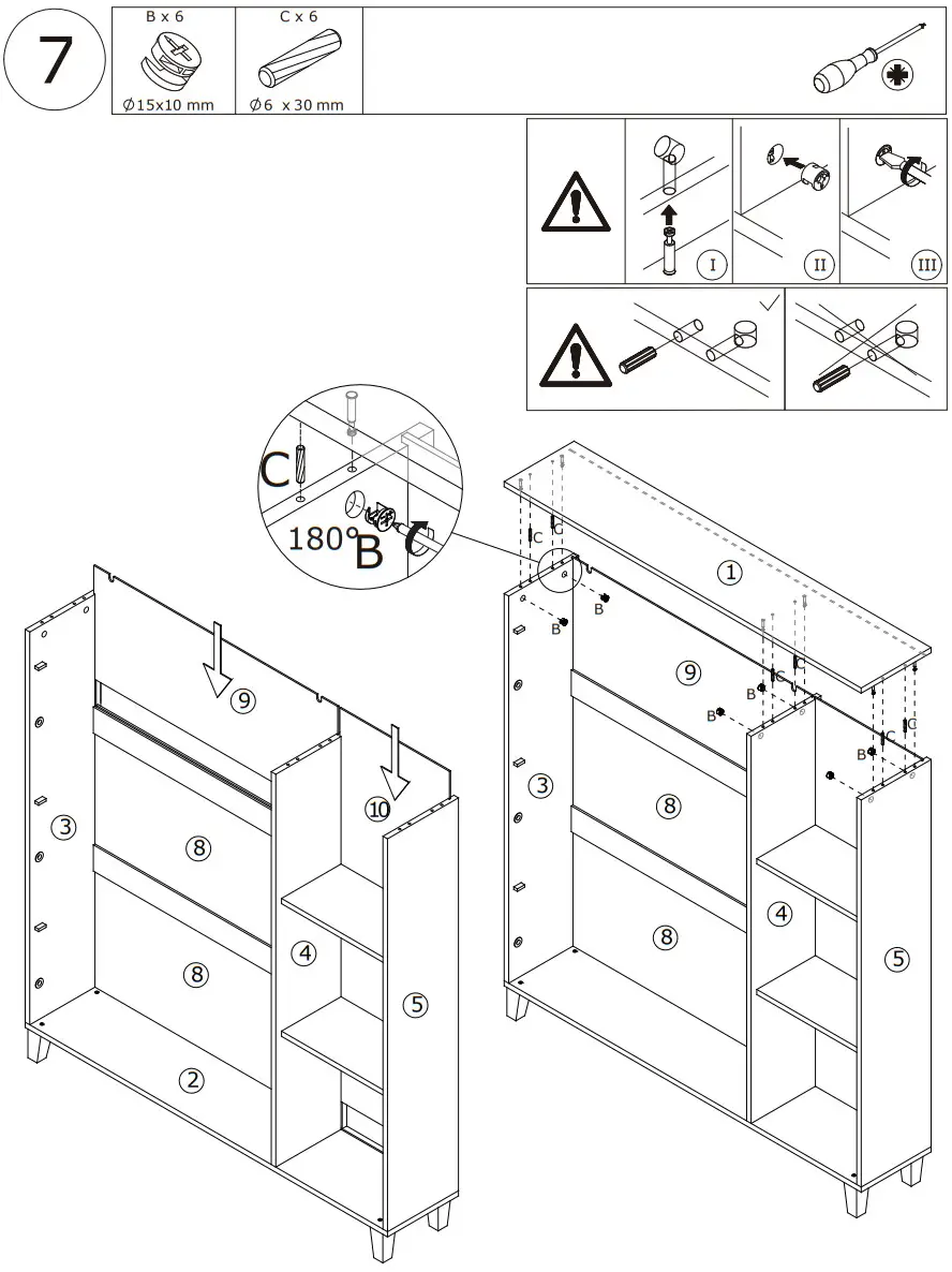 FUFU GAGA WFKF210049 20 Pair White Composite Shoe Cabinet - FIGURE 9