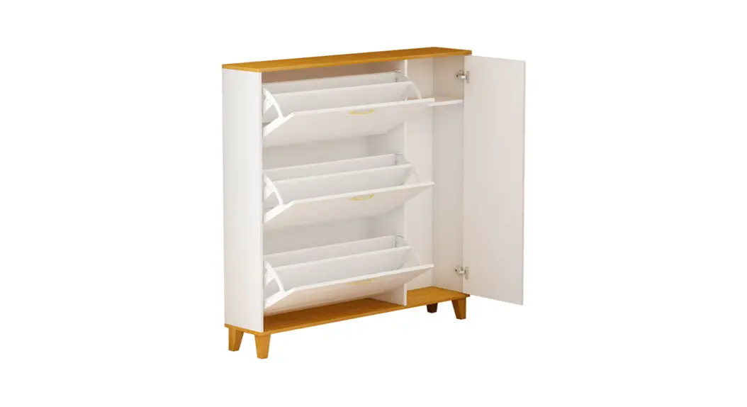 Fufu Gaga Wfkf210049 20 Pair White Composite Shoe Cabinet Instruction Manual