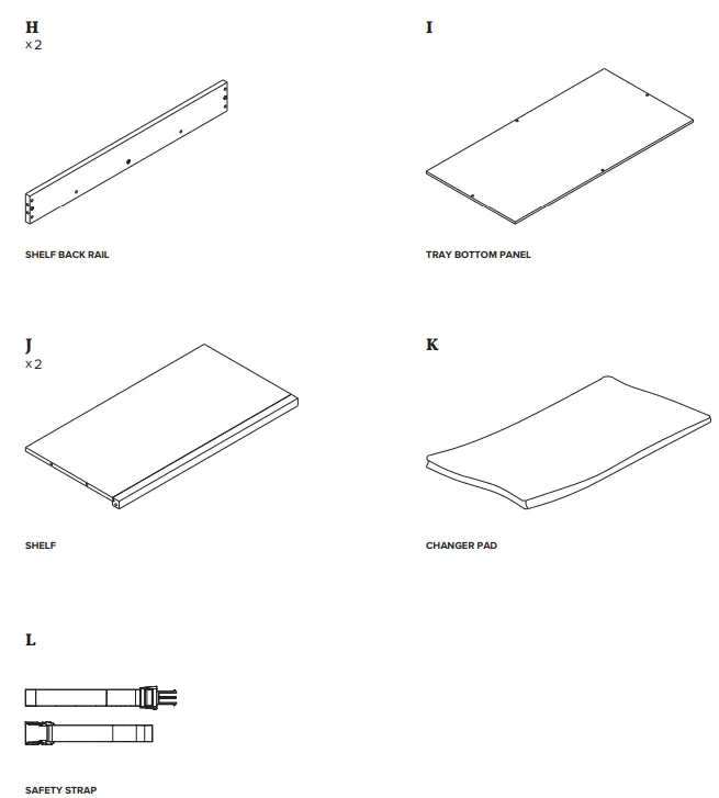 MILLION DOLLAR BABY Classic M23302 Nantucket Changing Table - fig 3