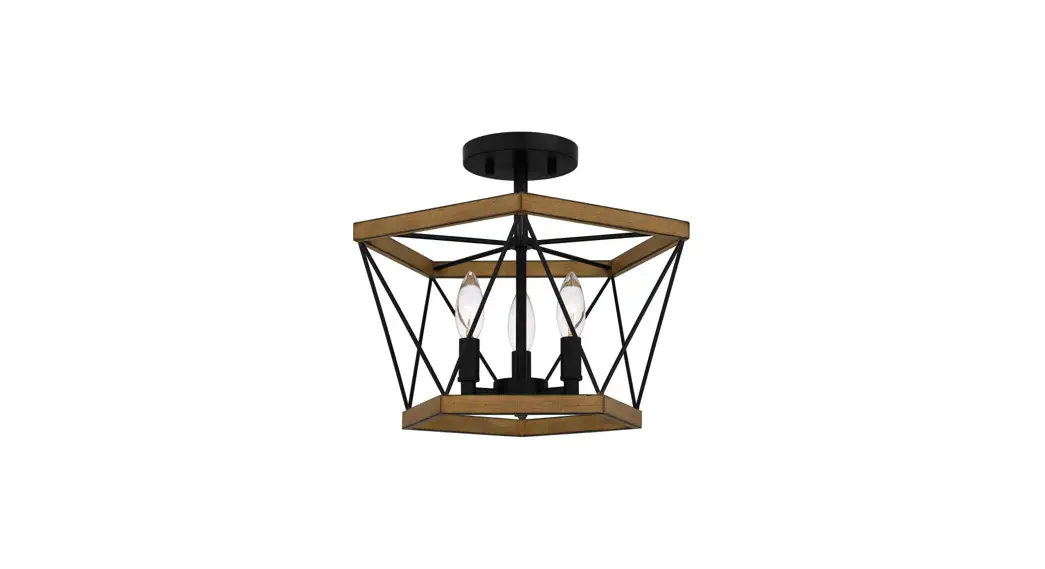 Quoizel Qsf5595awn And Qsf5595wa Alexa Semi Flush Mount Aged Walnut Installation Guide