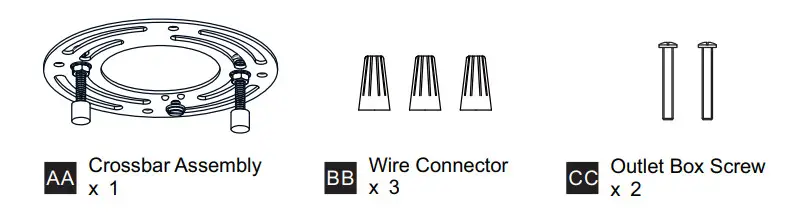 QUOIZEL QSF5595AWN and QSF5595WA Alexa Semi Flush Mount Aged Walnut - Figure 2