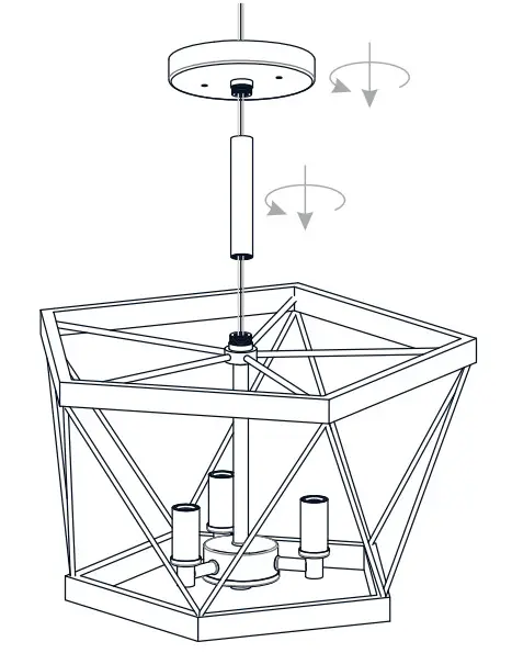 QUOIZEL QSF5595AWN and QSF5595WA Alexa Semi Flush Mount Aged Walnut - Figure 3