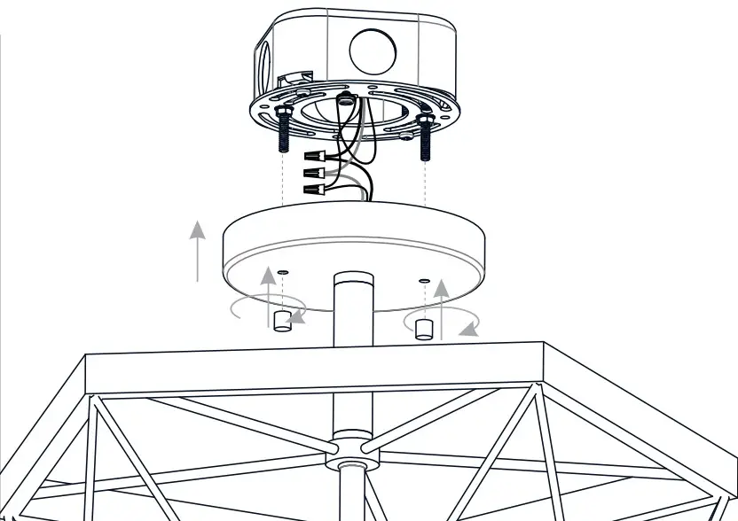 QUOIZEL QSF5595AWN and QSF5595WA Alexa Semi Flush Mount Aged Walnut - Figure 6