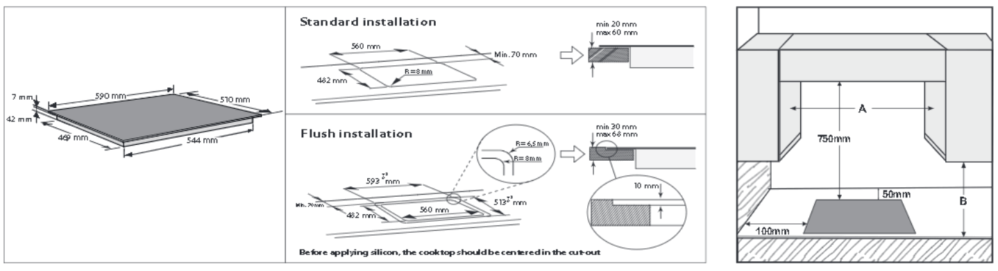Whirlpool AKT 616 NB Built-in 60 cm Gas 4 zone - 1
