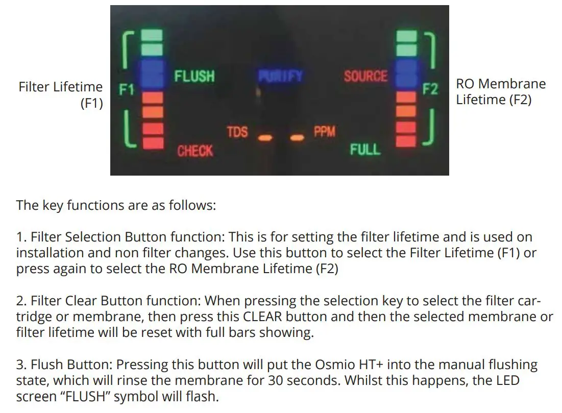 osmio WATER TECHNOLOGY Dental & Lab Direct Flow Reverse Osmosis System Instruction Manual - Digital Controller