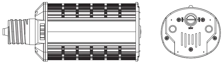 RAB Lighting HIDFA XXS H E26 8CCT BYP Wall Pack Series