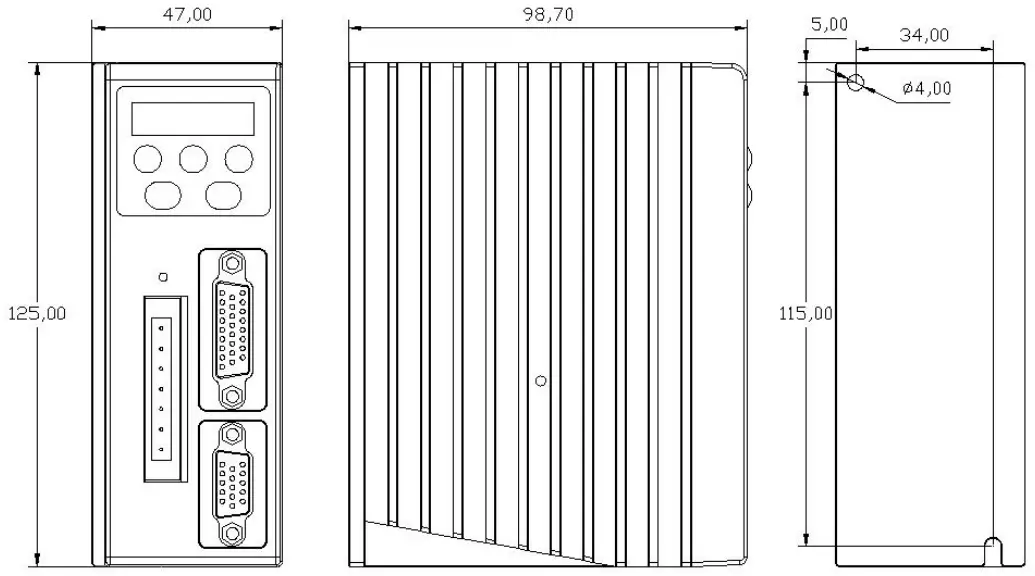 Installation dimension drawing