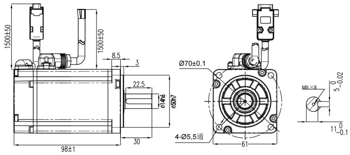 400WDC servo motor parameter