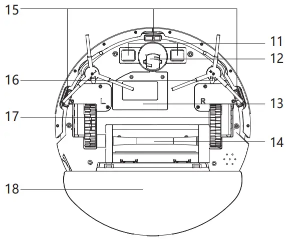 ZOEF ROBOT AS20Z NL V3 Anna Robotic Vacuum Cleaner -BOTTOM