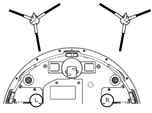 ZOEF ROBOT AS20Z NL V3 Anna Robotic Vacuum Cleaner -Install Side Brush