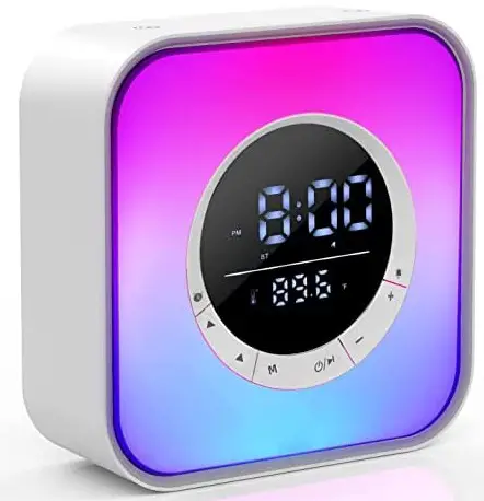 anko 43233229 Alarm Clock with RGB Light and Bluetooth Speaker