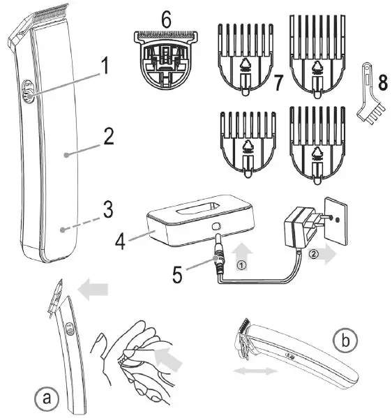 PROFI-CARE-PC-HSMR3051-Professional-Hair-Beard-Trimmer-fig-1