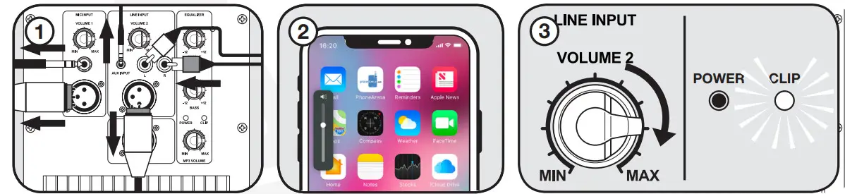 ROCKVILLE BPA12 12 Active DJ PA Speaker with Bluetooth - Setting Level Controls