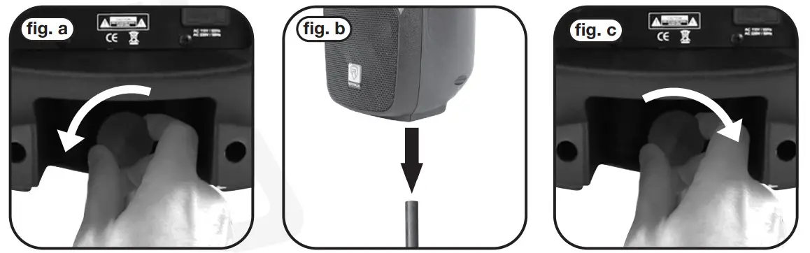 ROCKVILLE BPA12 12 Active DJ PA Speaker with Bluetooth - Speaker Mounting Point