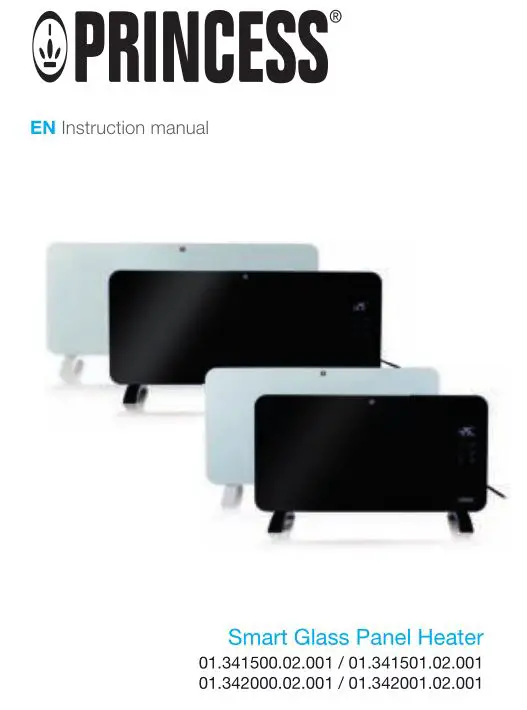 Princess Smart Glass Panel Heater User Manual
