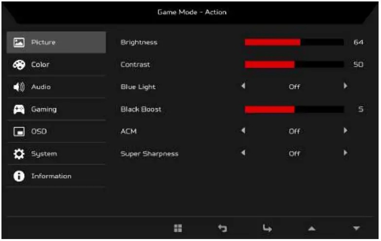 Adjusting the Picture
