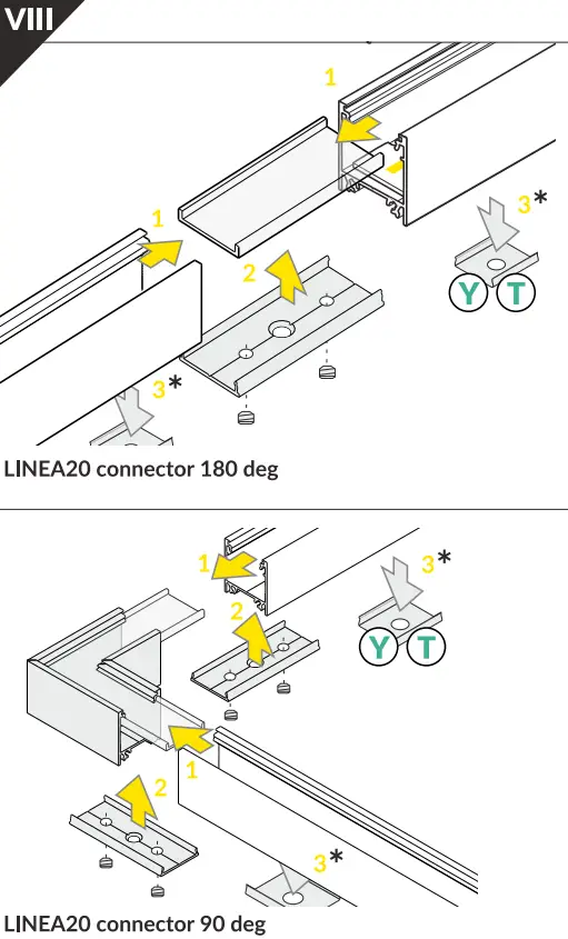 Topmet LINEA20 LED Aluminum Profile - Connrctors