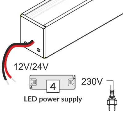 Topmet LINEA20 LED Aluminum Profile - Power Supply