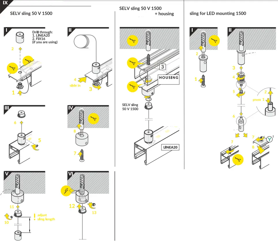 Topmet LINEA20 LED Aluminum Profile - Sling