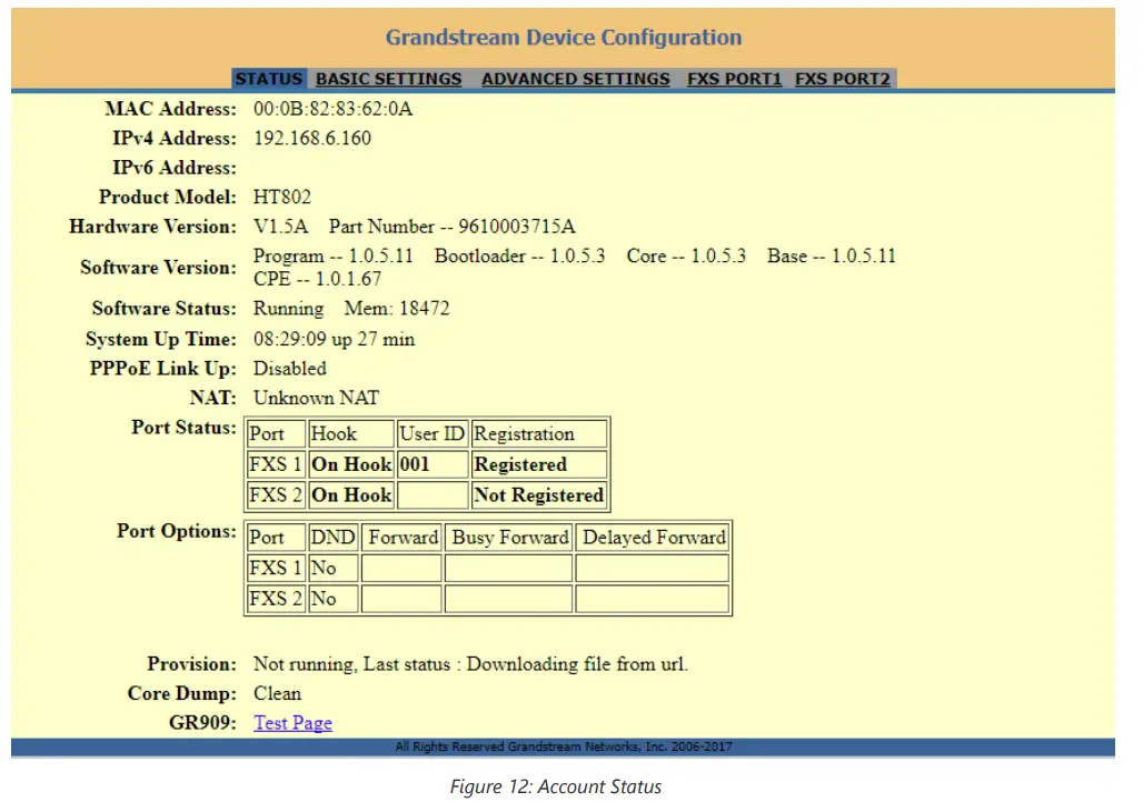 GRANDSTREAM HT802 Networking System - Account