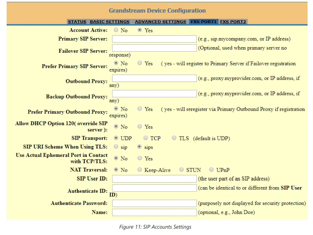 GRANDSTREAM HT802 Networking System - configuration
