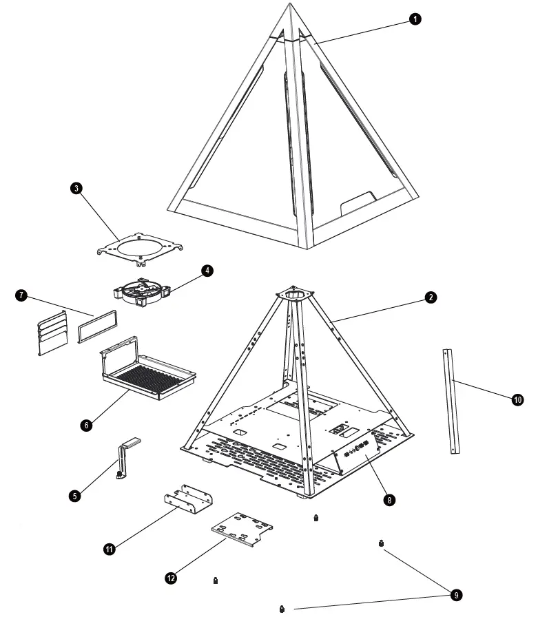 AZZA-CSAZ-804M-Pyramid-804M-ATX-Case-FIG-1
