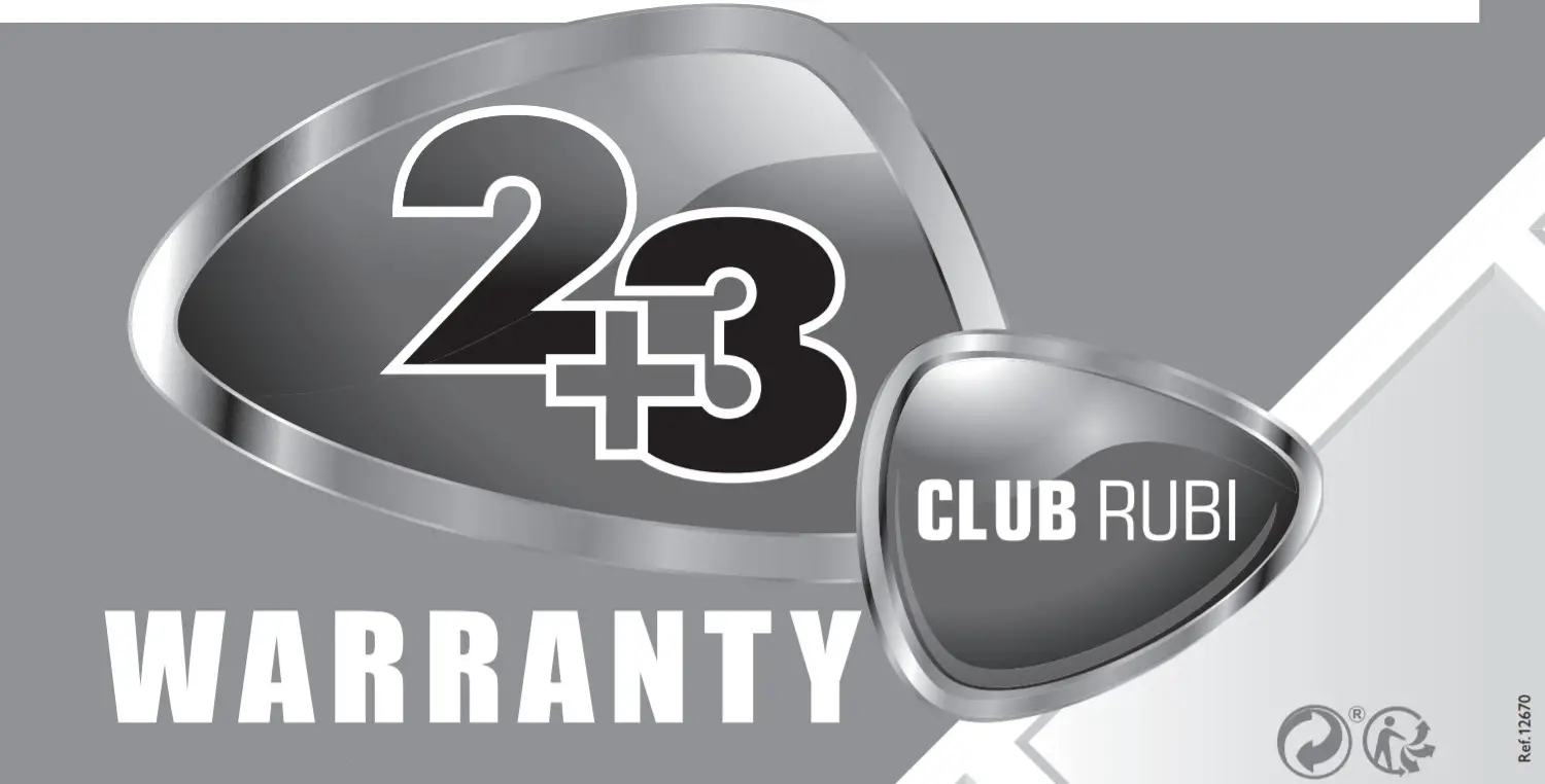 RUBI TP-75-T Manual Tile Cutter -Warranty