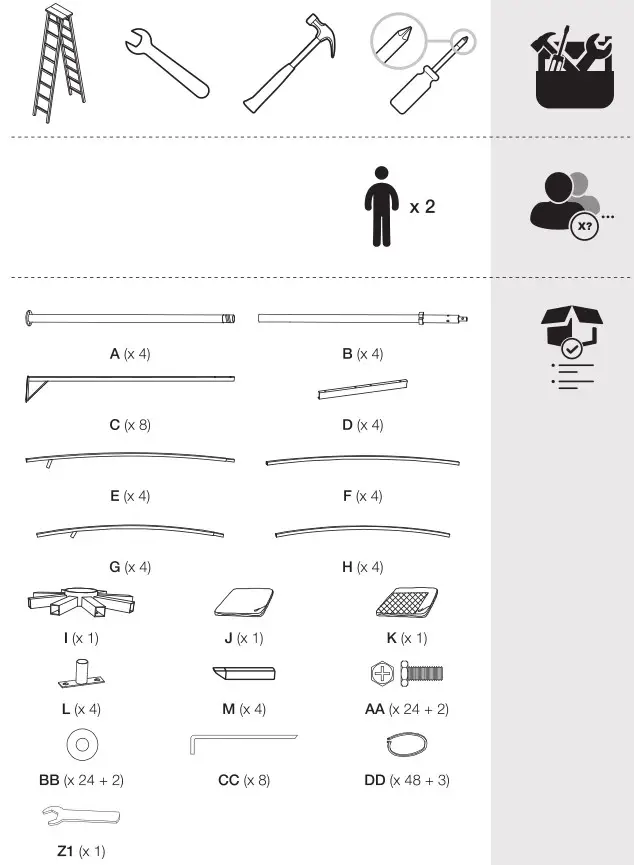 amazonbasics Outdoor Patio Garden Done Top Gazebo - Accessories