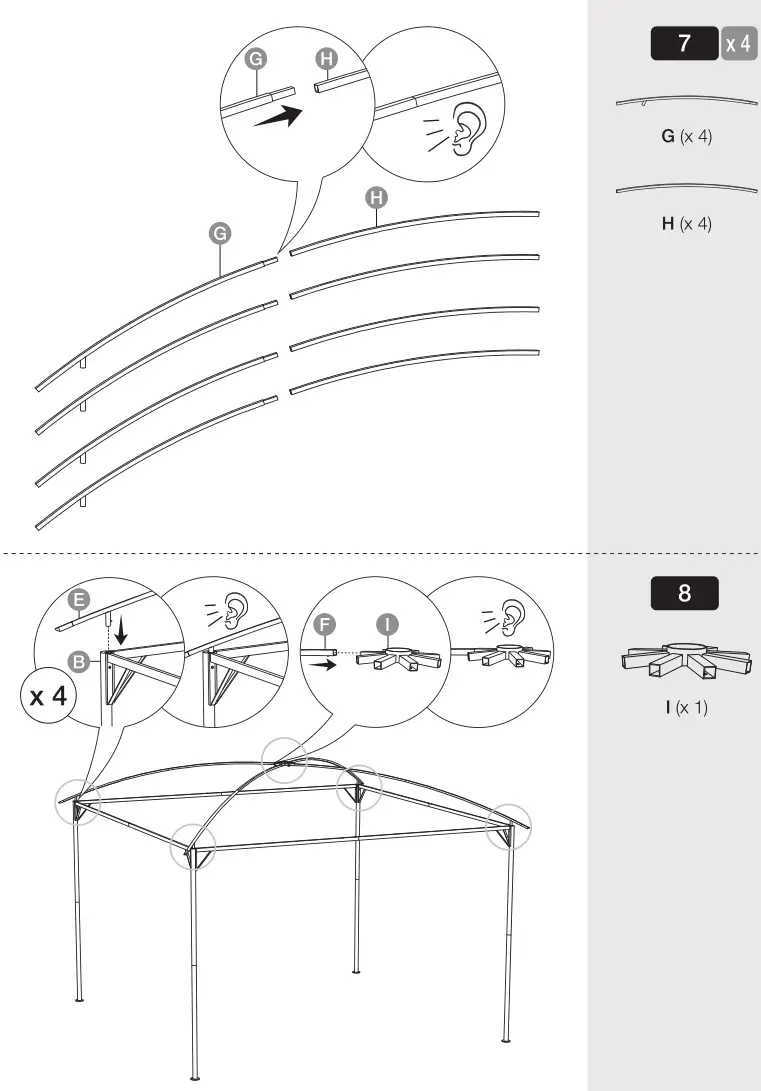 amazonbasics Outdoor Patio Garden Done Top Gazebo - Installation 4