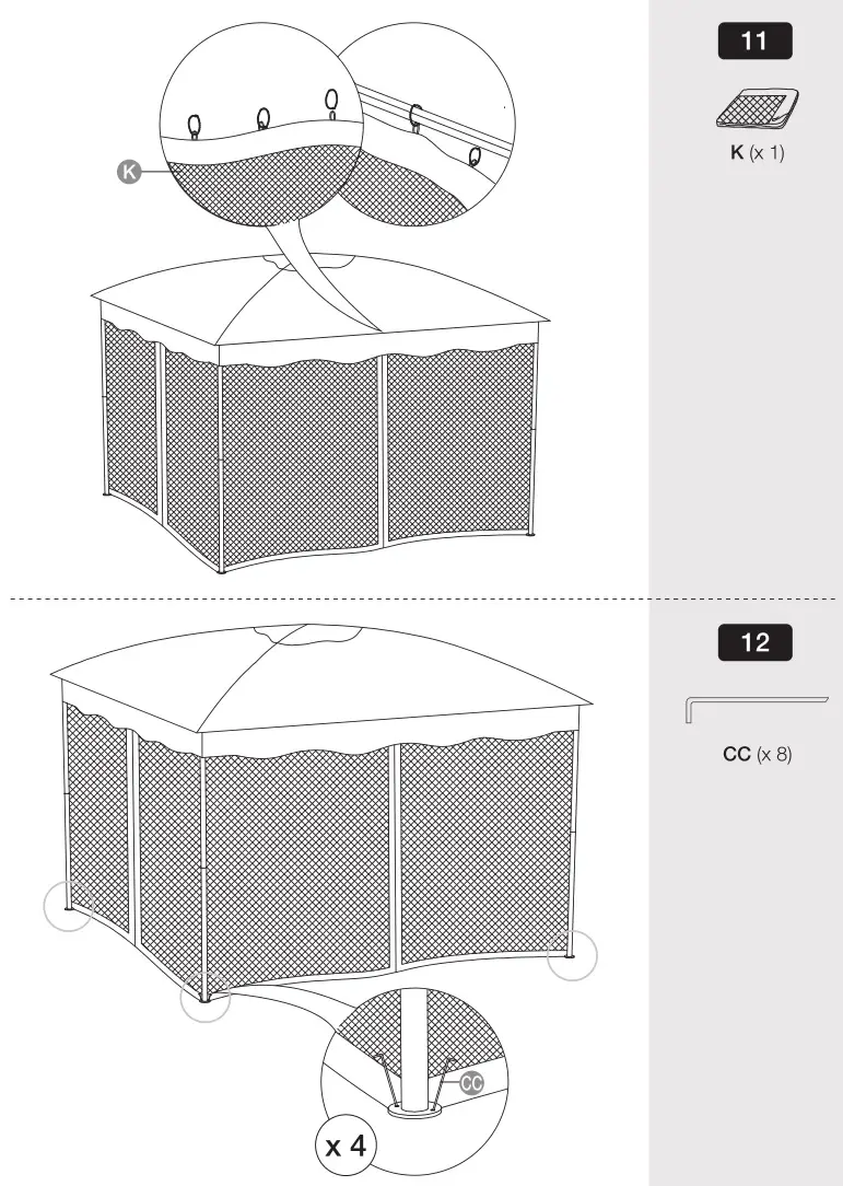 amazonbasics Outdoor Patio Garden Done Top Gazebo - Installation 6