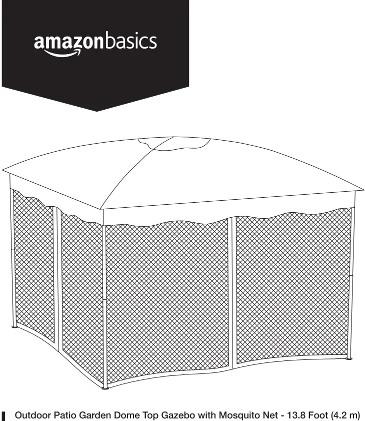 Amazonbasics Outdoor Patio Garden Done Top Gazebo User Manual