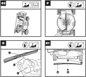 WORX WG761 Self Propelled Lawn Mower -- Lawn Mowedd