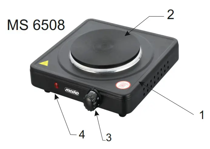 mesko MS 6508 Electric Stove One Burner-MS 6508