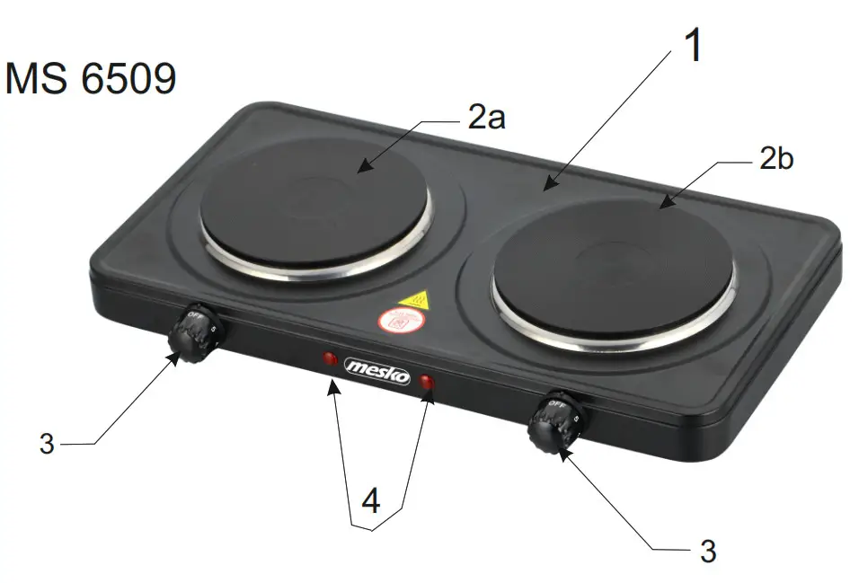 mesko MS 6508 Electric Stove One Burner-MS 6509