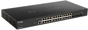 D Link DXS1210 28T 24 Port 10GBas T and 4 Port 25GBase SFP28 Managed Switch