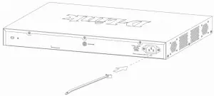 D Link DXS1210 28T 24 Port 10GBas T and 4 Port 25GBase SFP28 Managed Switch - Power Cord Clip