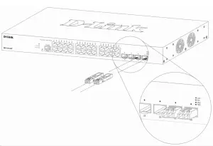 D Link DXS1210 28T 24 Port 10GBas T and 4 Port 25GBase SFP28 Managed Switch - Transceiver Ports