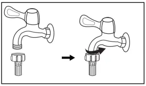 Screw tap and inlet hose